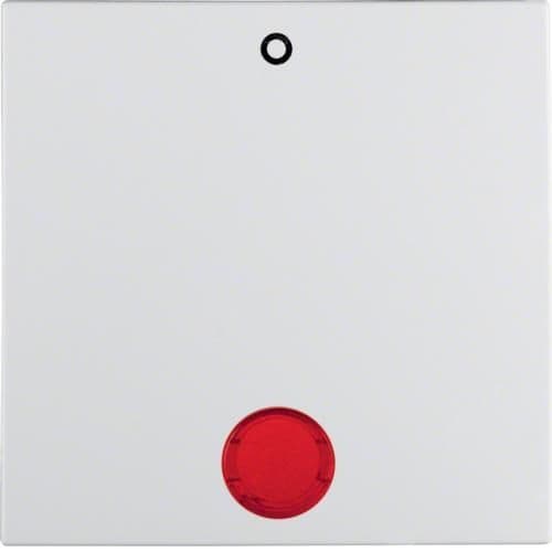 Touche avec voyant Rouge et inscription 0 Berker S.1 / B.3 / B.7 Blanc polaire, mat vue 1