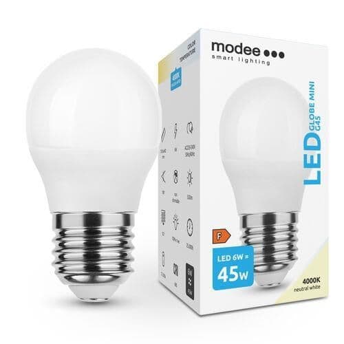 Lampe Smart lightting Led globe mini G45 6W E27 180° 4000K (550 lumen) vue 1
