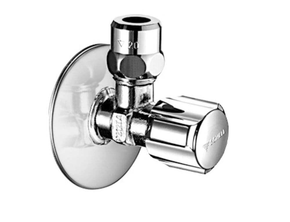 Schell robinet d'équerre version courte chrome G 3/8"M x G 3/8"M vue 1