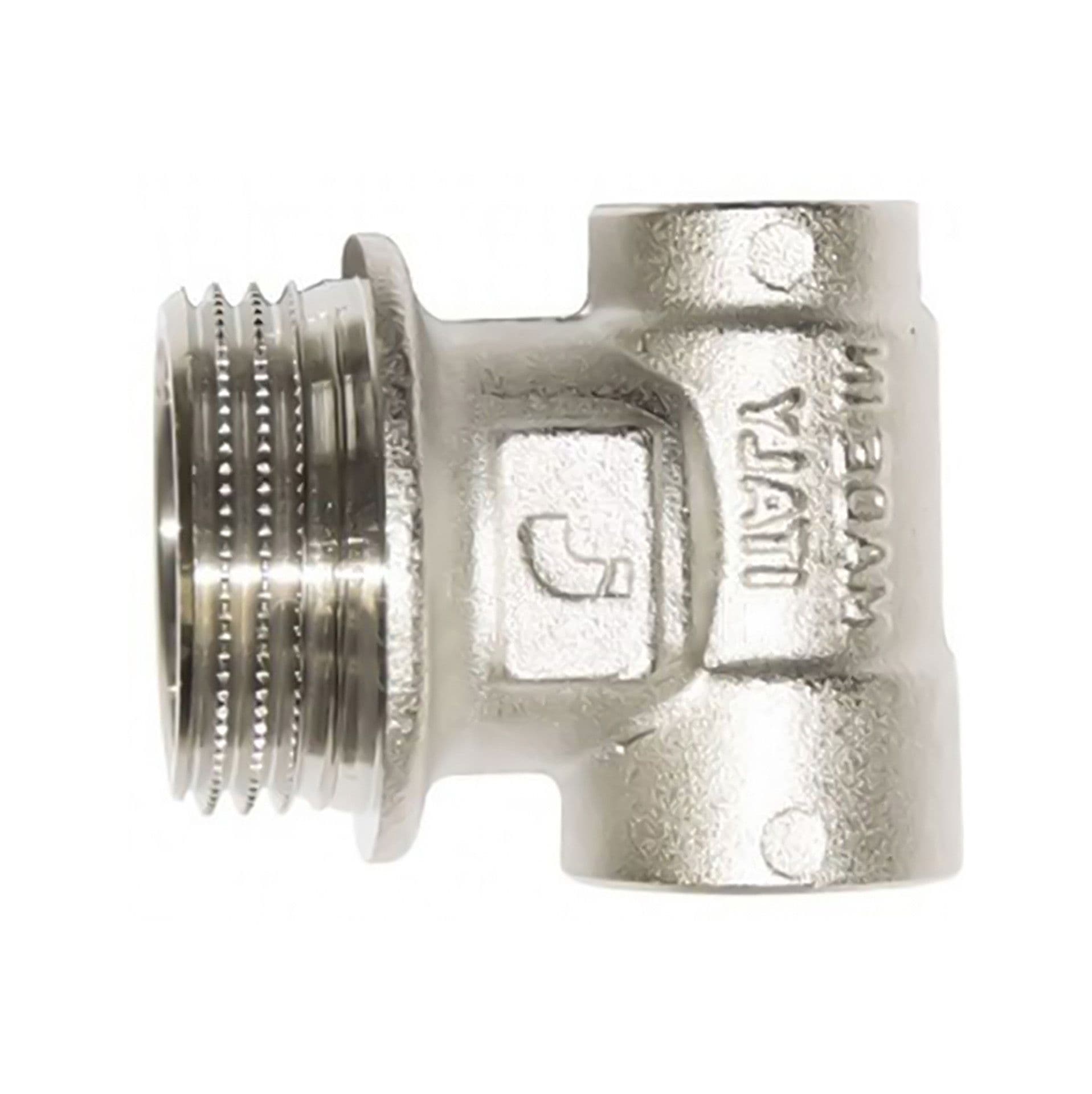 "RACCORD TERMINAL CHROME POUR COLLECTEUR 1""M X3/8FX 1/2F" vue 1