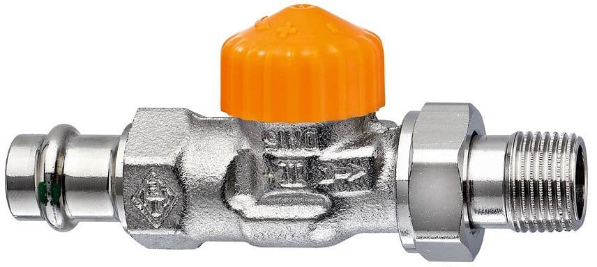 VANNE THERMOSTATIQUE ECLIPSE HEIMEIER 1/2" DROIT + RACCORD vue 1