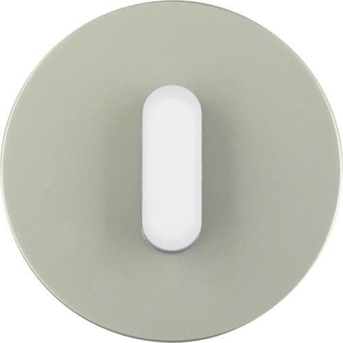 Plaque de recouvrement avec manette pour interrupteur rotatif / poussoir Serie R.classic Inox / Blan vue 1