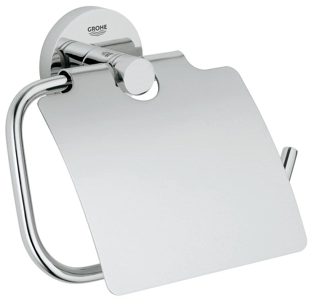 Grohe Essentials porte-papier métal caché avec couvercle chromé vue 1