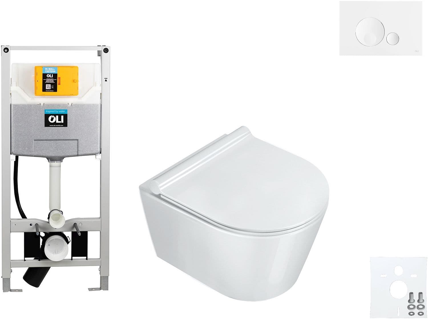 WALLFIX OLI WC SUSPENDU ZERO 46 CATALANO GLOBE BLANC vue 1