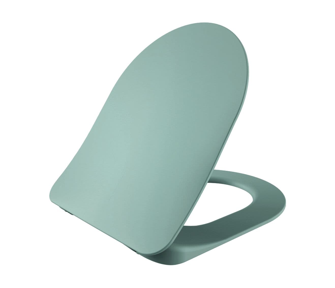 CREAVIT DUCK ABATTANT WC - MODÈLE D - DESIGN FIN - FREIN DE CHUTE - DÉCLIPSABLE - DUROPLAST - CHARNIÈRES EN INOX - VERT NIL vue 1