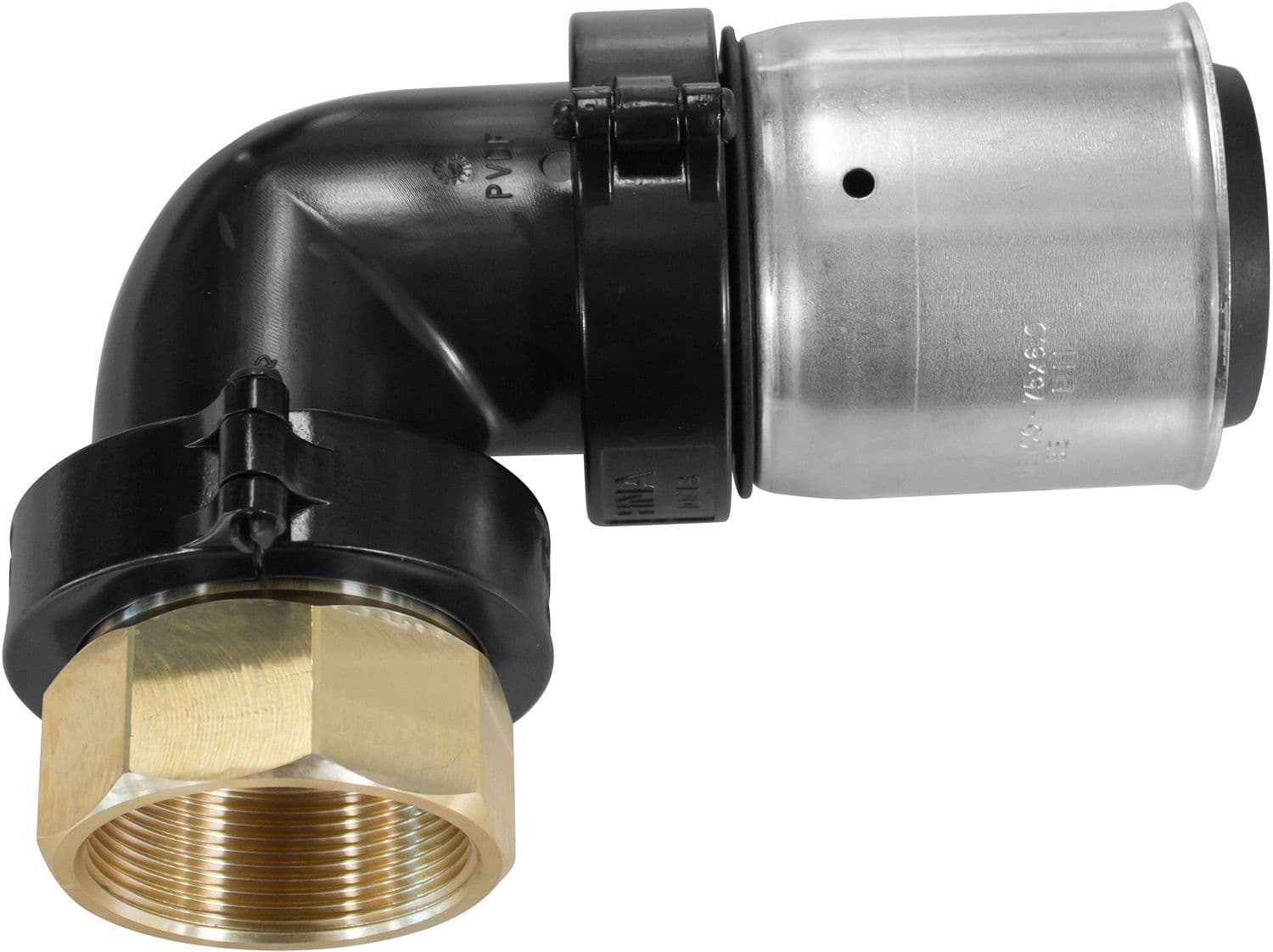 COUDE A SERTIR SYNTHETIQUE HENCO 90° 90MM-2"1/2F vue 1