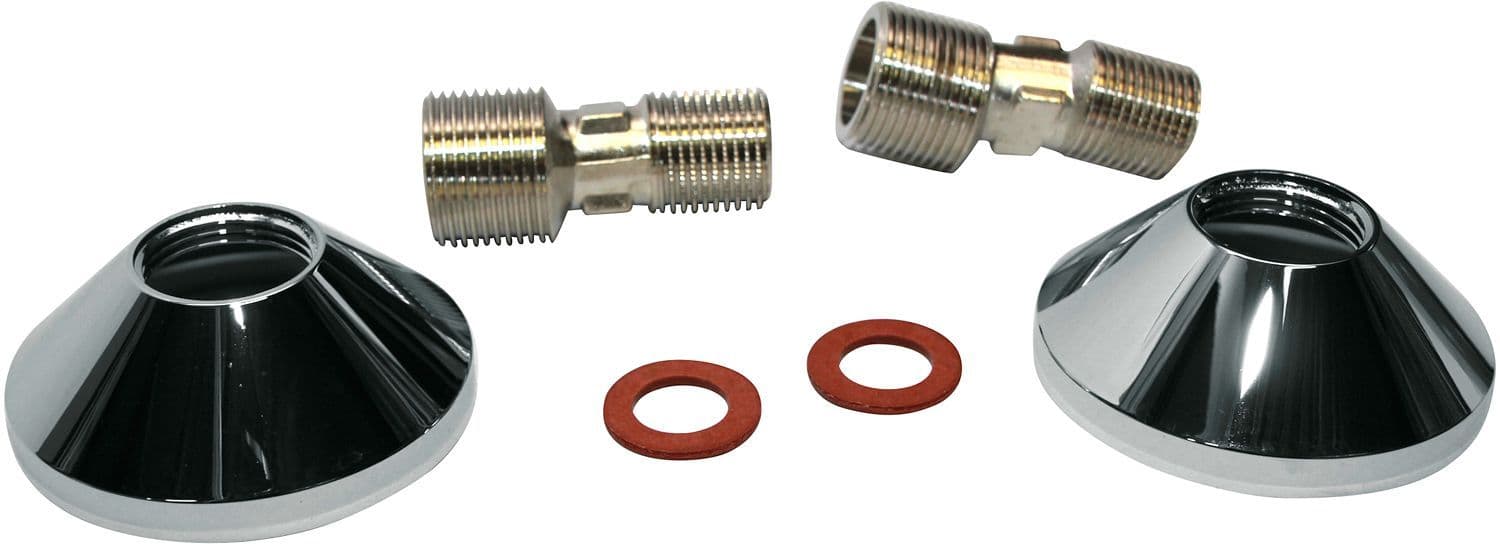 RACCORD-S AVEC ROSACE KLUDI 3/4"-1/2" CHROME vue 1