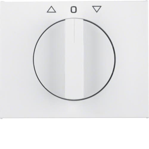 Enjoliveur avec bouton rotatif pour interrupteur volets K.1 Blanc polaire, brillant vue 1