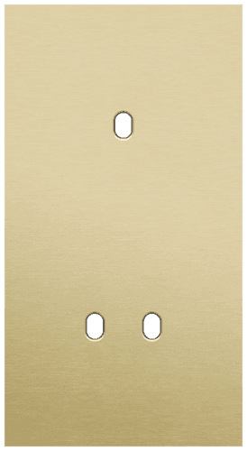 Plaque de recouvrement double, verticale 71 mm d'entraxe, pour une fonction de commutation simple et une double, Niko Toggle alu gold brushed vue 1