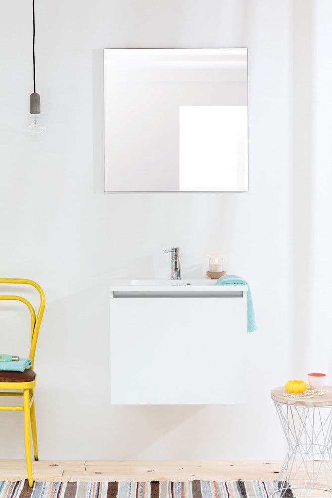 intro ensemble sous-meuble Tempus 60cm 1 porte 1 lavabo encastré blanc vue 1