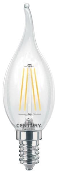 Lampe filament Led coup de vent - 4W - E14 - 2700K - 470lm - IP20 vue 1