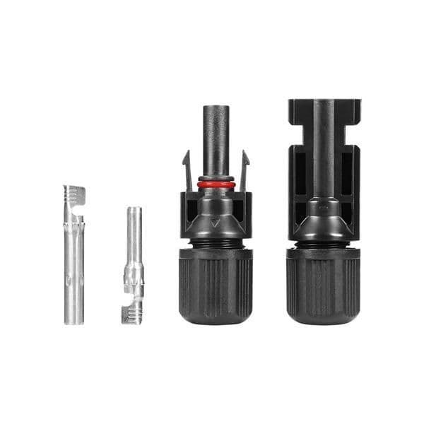 Connecteur MC4 pour panneaux photovoltaïques. compatible avec les fils PV: 1,5 - 6mm², IP67 4 pièces vue 1