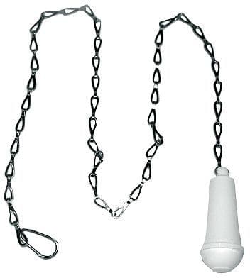 MECANISME A TIRETTE WC AVEC CHAÎNETTE PATENT BLANC vue 1