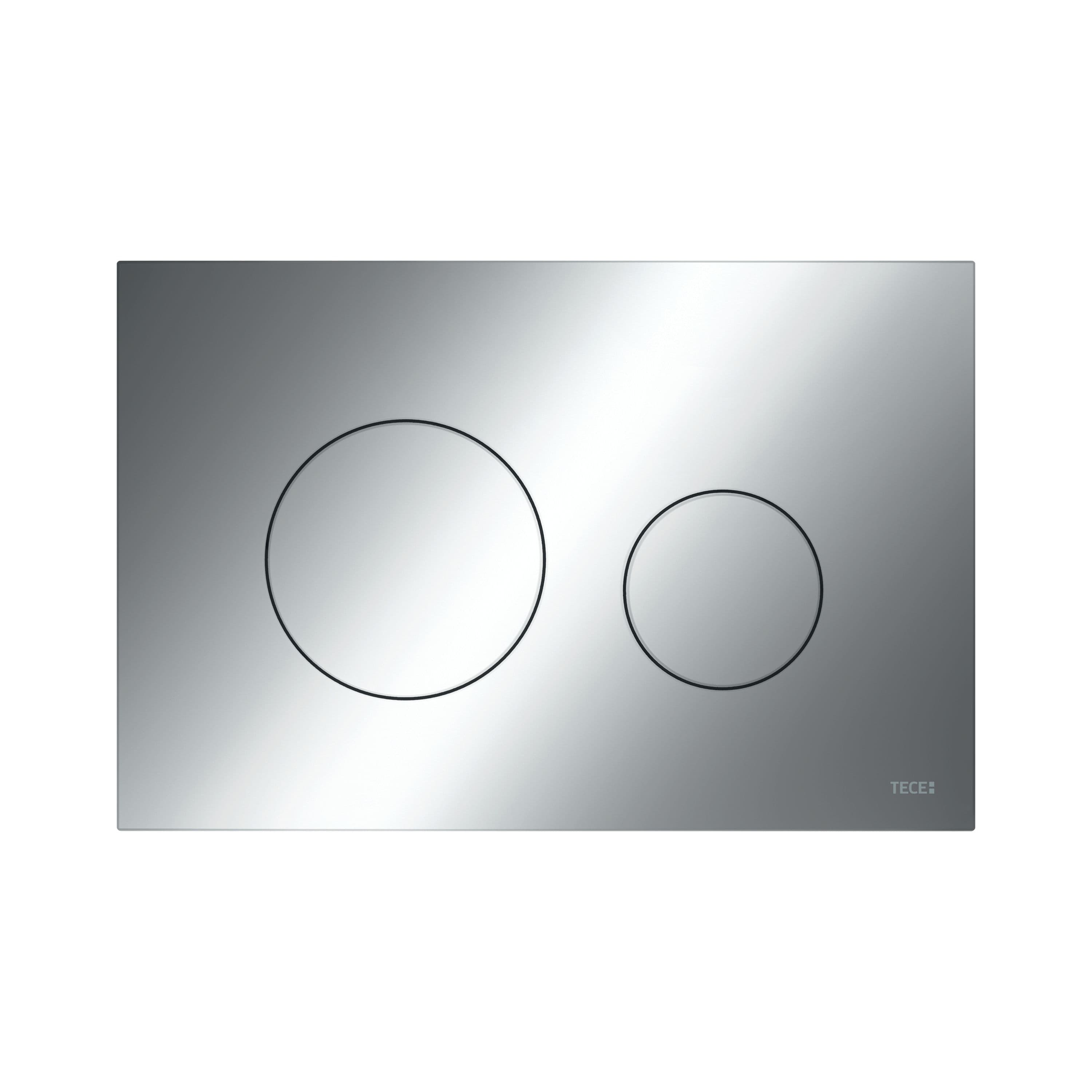 TECELOOP PLAQUE DE DÉCLENCHEMENT WC -DOUBLE CHASSE - SYNTHÉTIQUE - CHROME BRILLANT vue 1