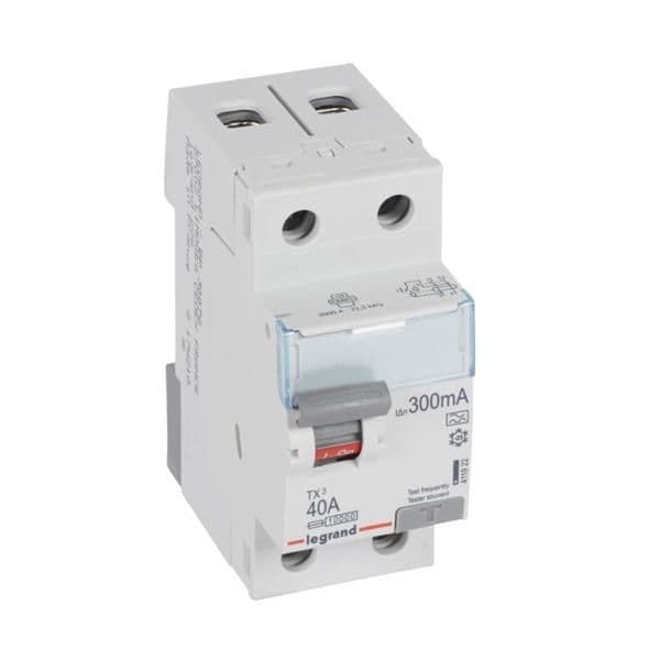 Interrupteur différentiel TX³ 2 pôles 300mA 40A type A - 2 modules vue 1