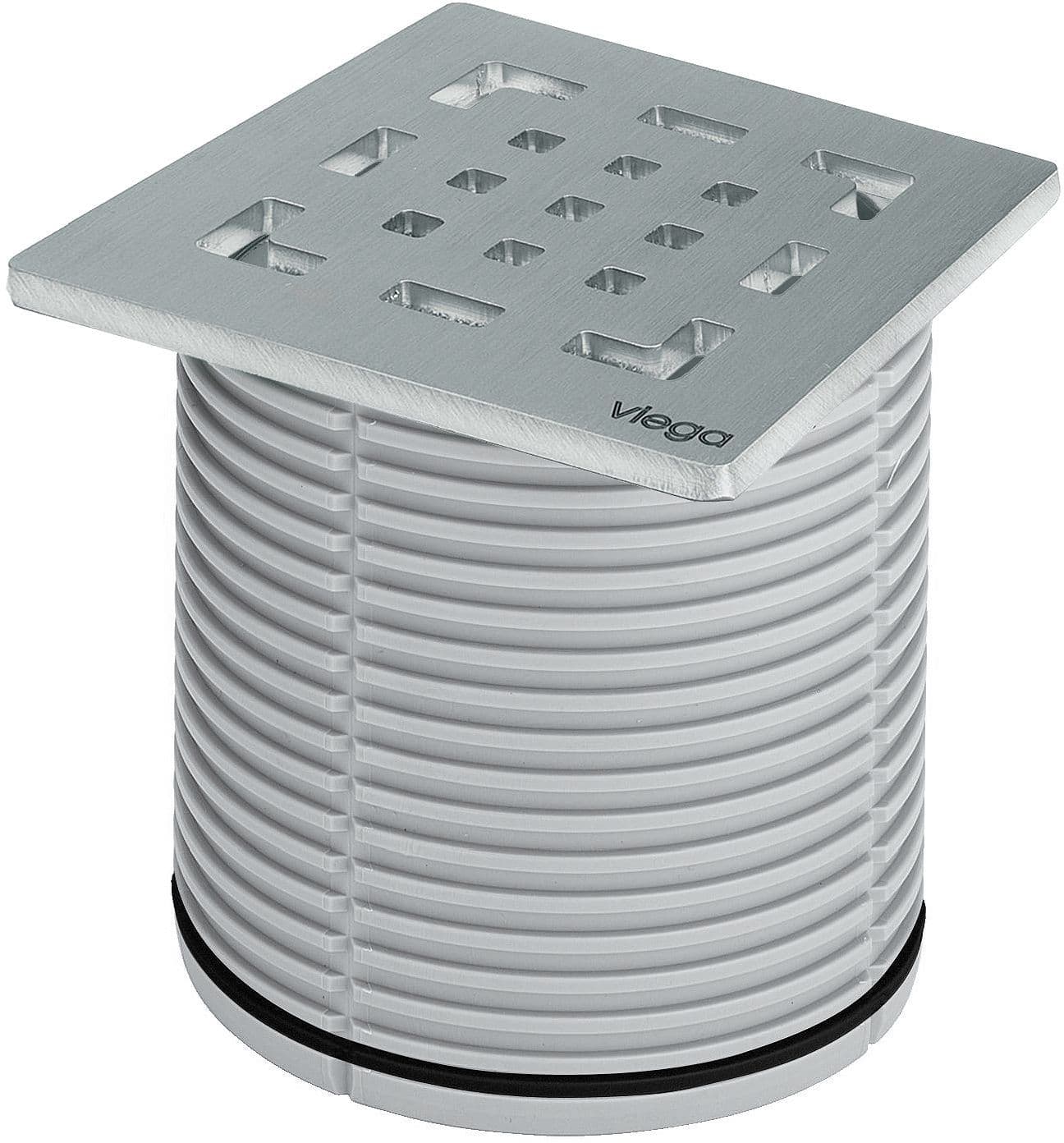 REHAUSSE + GRILLE VIEGA 10X10 CM INOX vue 1