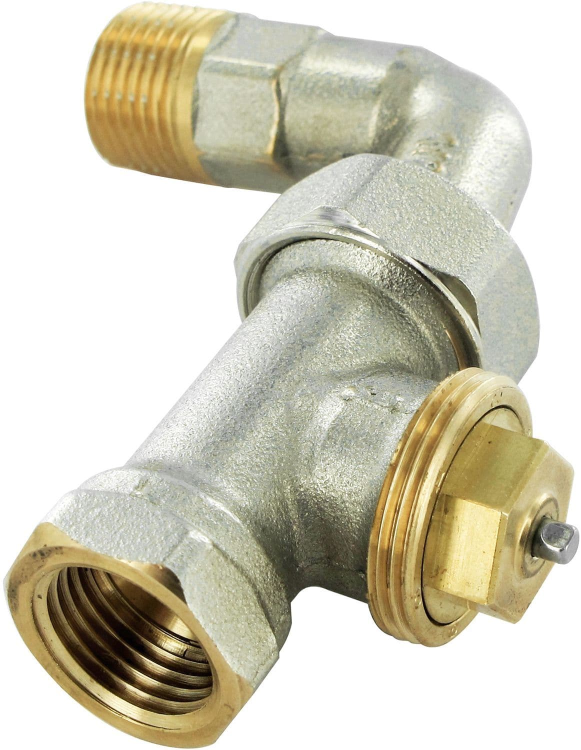 VANNE RADIATEUR THERMOSTATIQUE+COURBE COMAP DROIT 1/2"-M28 vue 1