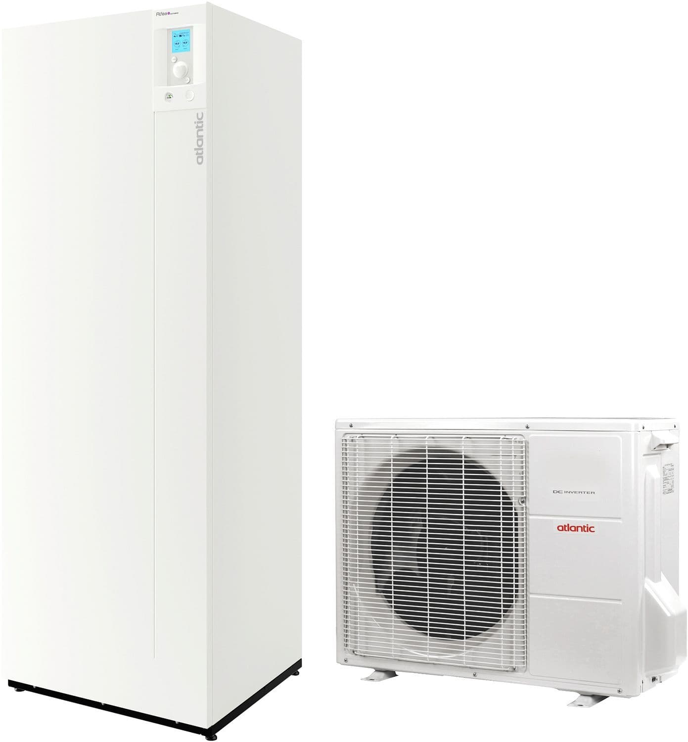 PAC AIR/EAU+BOILER INCORPORE 190L ALFEA EXTENSA DUO 10KW CONNECTED ATLANTIC ERP CC A+ ERP EC A vue 1