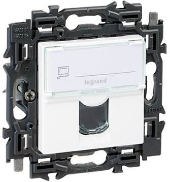 Valena prise RJ45 cat6 UTP appareil complet Blanc à griffes vue 1