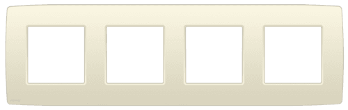 Plaque de recouvrement quadruple, entraxe de 71 mm, couleur Niko Original cream vue 1
