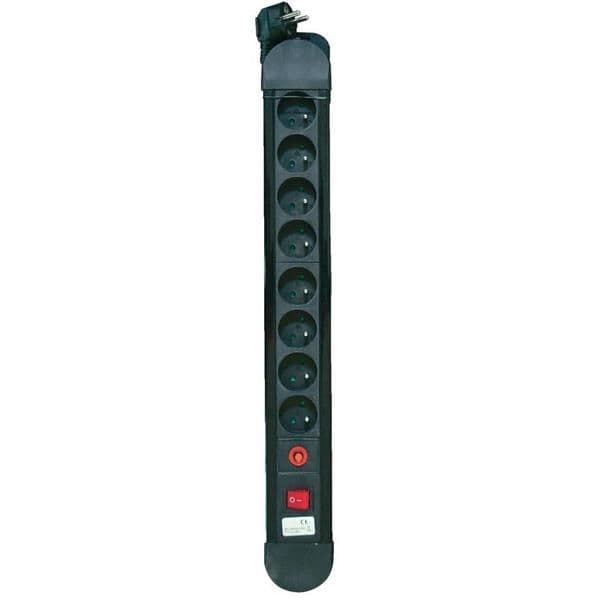 Bloc prise 8 x 16A avec câble de 1.5m avec interrupteur et disjoncteur vue 1
