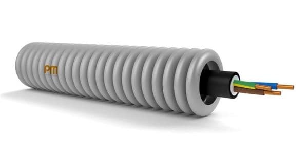 Tube précâblé exvb 3G2.5 noir diamètre 20mm en rouleau de 100m classe CPR: ECA vue 1