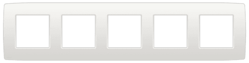 Plaque de recouvrement quintuple, entraxe de 71 mm, couleur Niko Original white vue 1
