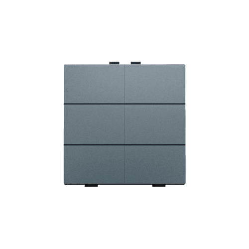 Bouton-poussoir sextuple pour Niko Home Control, couleur blue grey coated vue 1