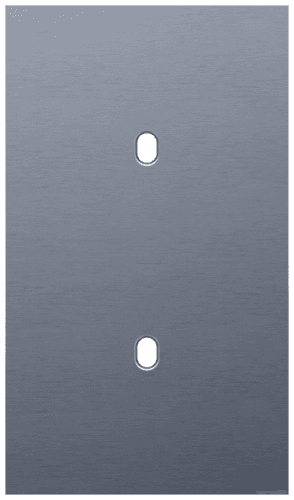 Plaque de recouvrement double, verticale 60 mm d'entraxe, pour deux fonctions de commutation simples, Niko Toggle alu blue grey brushed vue 1