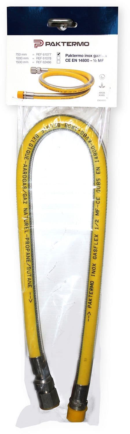 FLEXIBLE GAZ INOX MF +ECROU 1/2" 75CM vue 1