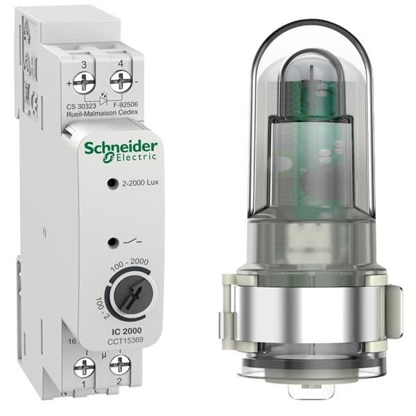 Interrupteur crépusculaire IC2000 avec cellule de luminosité extérieur (18mm) vue 1