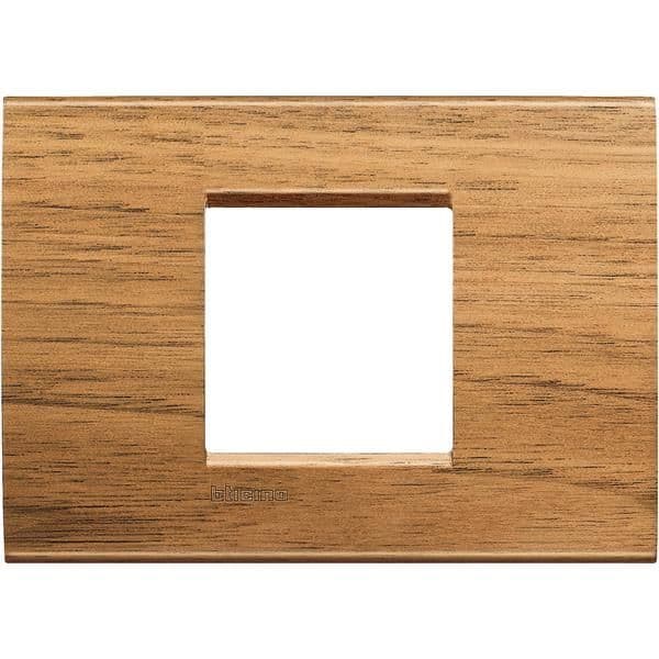 LivingLight - plaque rectangulaire large 2 modules Noyer national vue 1