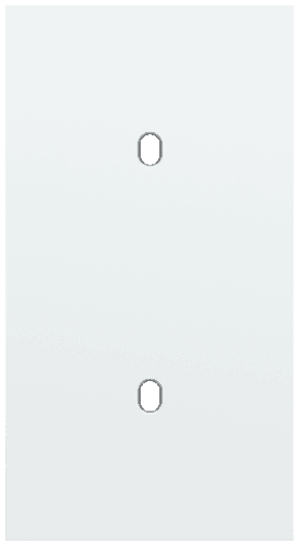Plaque de recouvrement double, verticale 71 mm d'entraxe, pour deux fonctions de commutation simple, Niko Toggle steel white coated vue 1