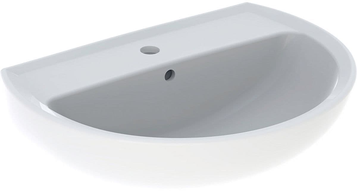 LAVABO BASTIA GEBERIT 60CM +TROU ROBINET/TROP-PLEIN BLANC vue 1
