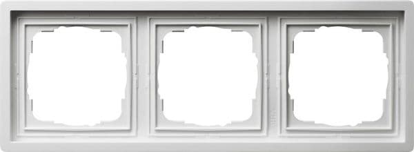 Cadre de finition Gira F100 Blanc brillant En combinaison avec la bride vue 1