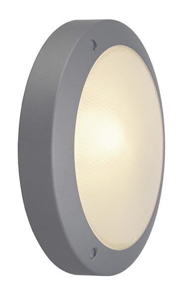 Bulan plafonnier, rond, Gris Argent, E14, maximum 60W, verre satiné vue 1