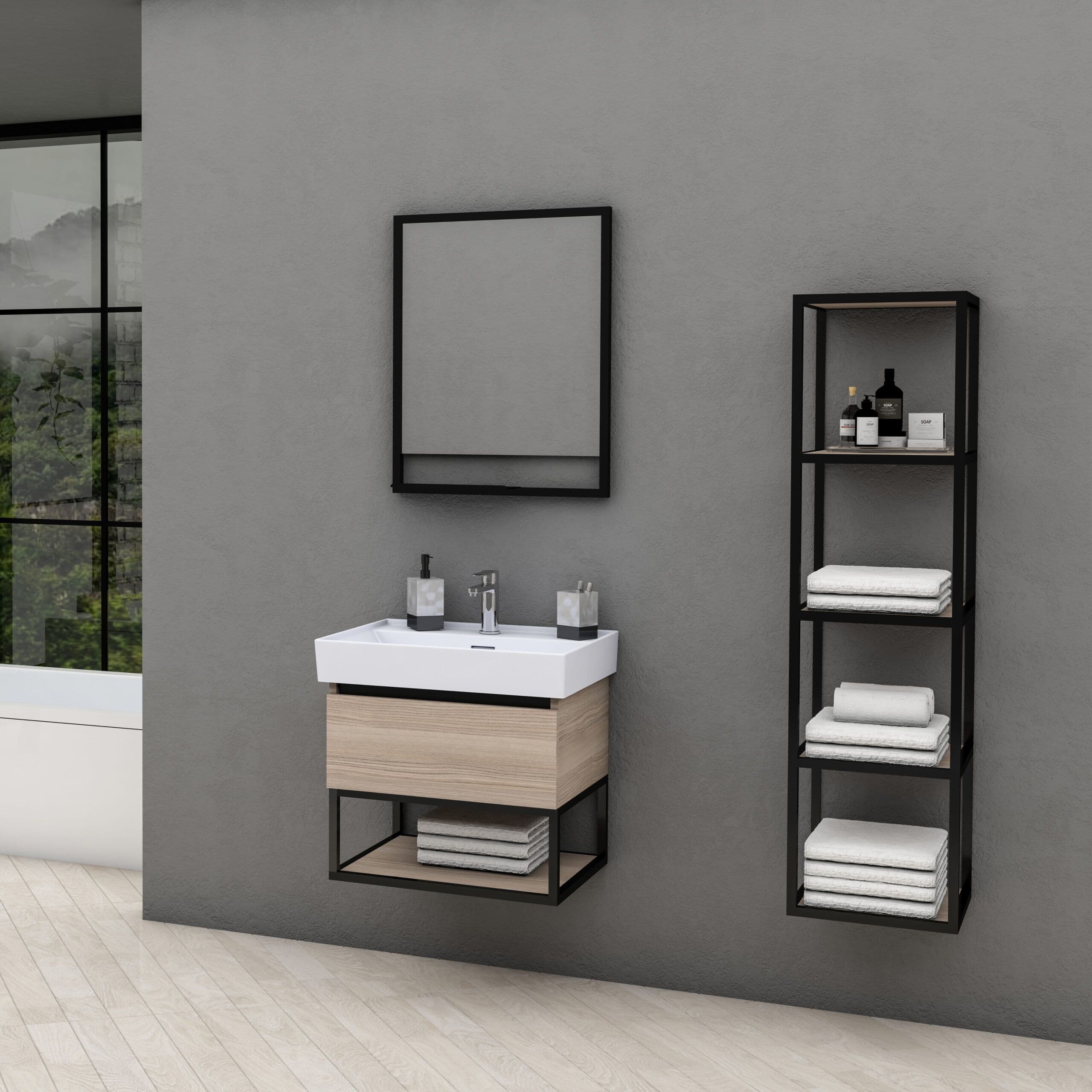 ALONI SHARP MEUBLE SOUS-PLAN (60CM) - NOISETTE vue 1