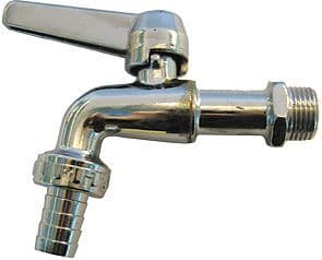 ROBINET A BILLE DOUBLE SERVICE EKOLUX 1/2" CHROME vue 1