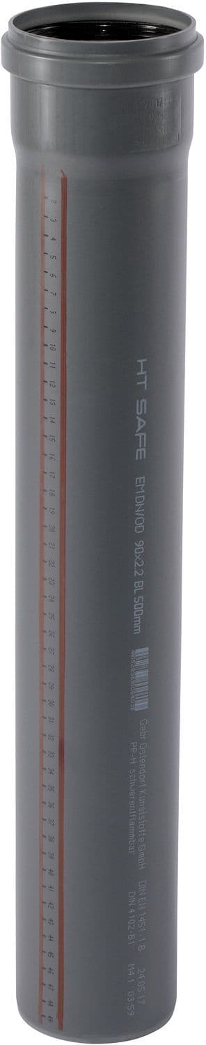 TUBE 90MM 0,5M MANCH.PP HT-SAFE OSTENDORF vue 1
