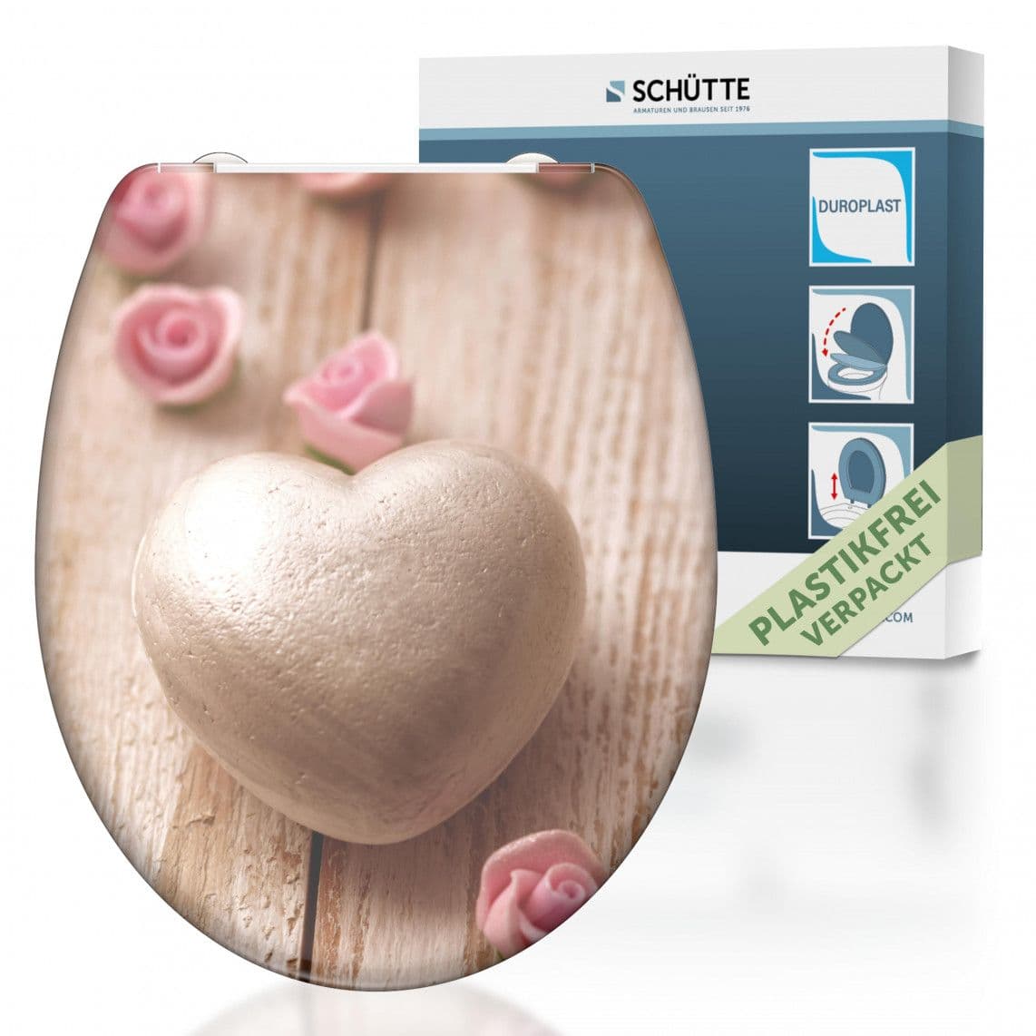 82370 abattant WC en Duroplast ROMANTIC, avec frein de chute et déclipsable vue 1