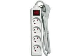 Multiprise 4 x 10 / 16A avec 3m de câble et interrupteur vue 1