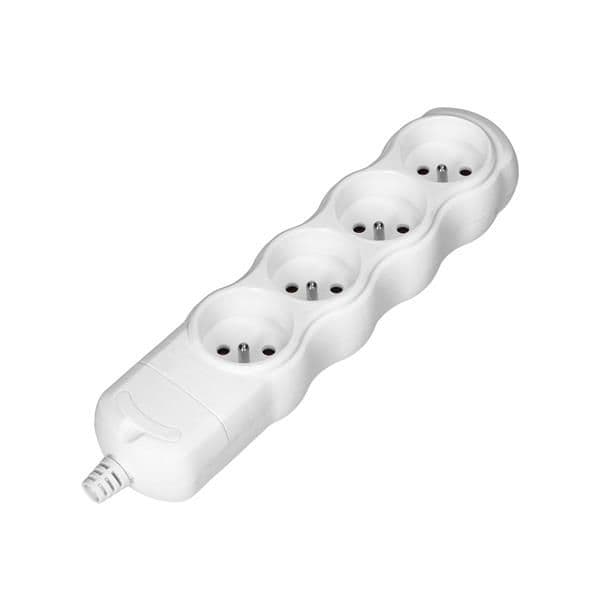 Répartiteur multiprise 4 x 2 pôles + T, Blanc vue 1