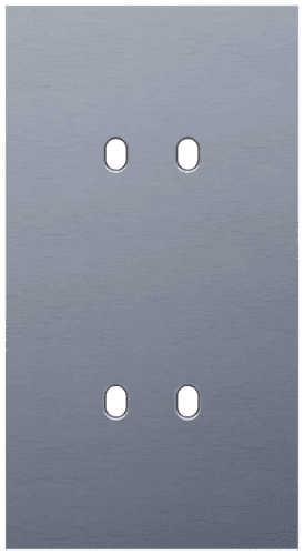Plaque de recouvrement double, verticale 71 mm d'entraxe, pour des fonctions de commutation double, couleur Niko Toggle alu blue grey brushed vue 1