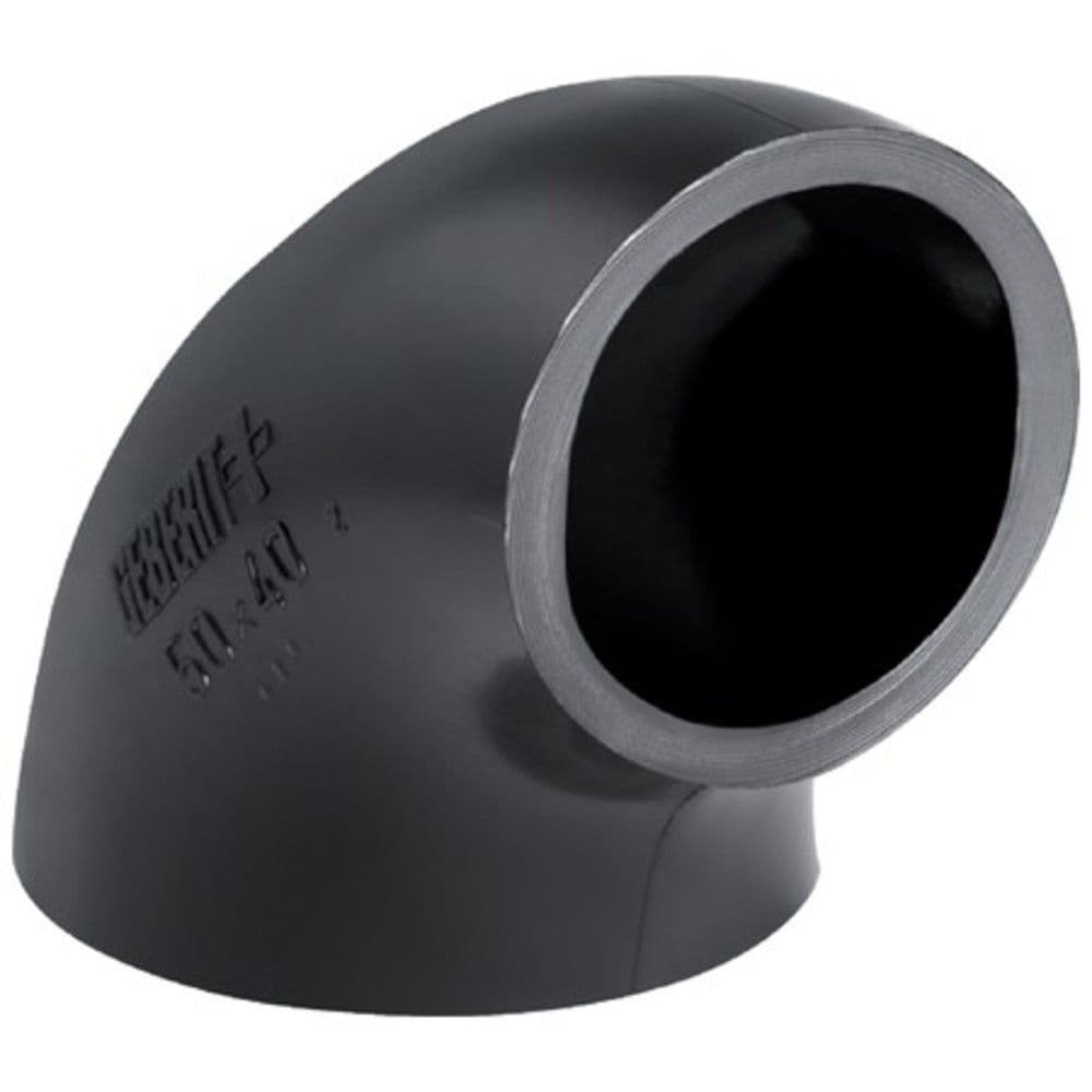 Geberit décharge en PE coude réduit 90° grand rayon 50 x 40 vue 1