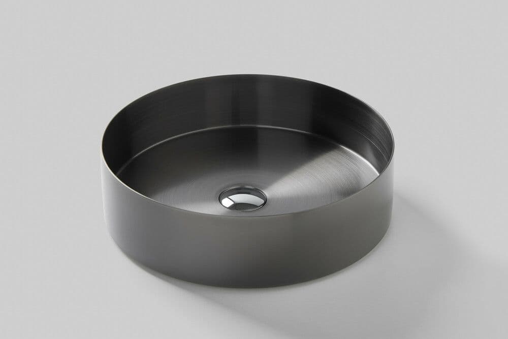 Van Marcke Java Acier Black lavabo à poser D400 mm acier inoxydable noir vue 1