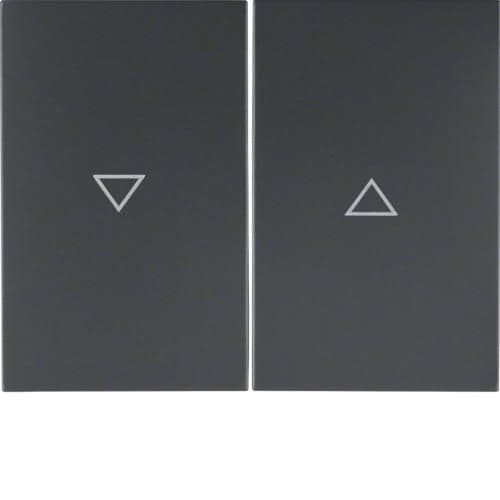 Touche avec symbole flèches Berker K.1 Anthracite, mat vue 1