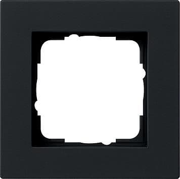 Cadre de finition Gira E2 pour le montage plat Noir mat (laqué) vue 1