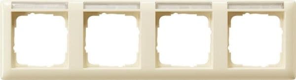 Cadre de finition Gira standard 55 avec zone d'inscription Blanc crème brillant vue 1