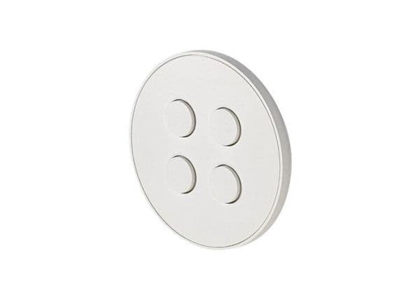 Circum Select 4R1V 24V - 250V bouton - poussoir + soquet rond NXT Black FR / BE Blanc mat Ral 9010 vue 1
