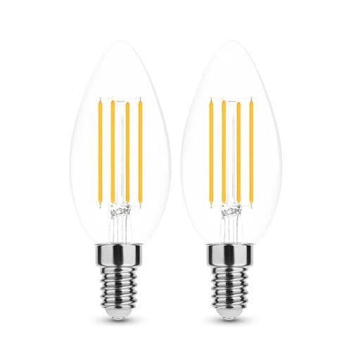 Lampe Smart lightting Led filament flamme C35 4W E14 360° 2700K (430 lumen) (2 pièces) vue 1